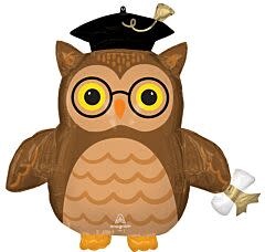 30" Graduate Wise Owl Super Shape Mylar Balloon (H20)