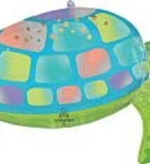 38" Under the Sea Turtle Shape Mylar Balloon
