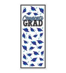 Congrats Grad Door Cover Blue