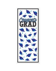 Congrats Grad Door Cover Blue