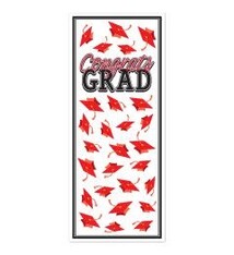 Congrats Grad Door Cover Red