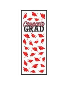 Congrats Grad Door Cover Red
