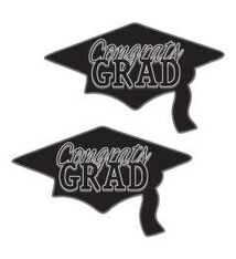 Congrats Grad Cutouts Black