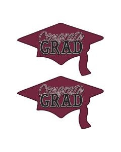 Congrats Grad Cutouts Burgundy
