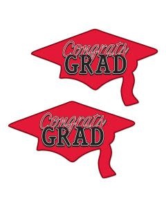 Congrats Grad Cutouts Red