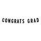 Foil Congrats Grad Streamer Black