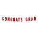 Foil Congrats Grad Streamer Red