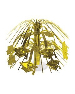 Grad Cap Mini Cascade Centerpiece Gold