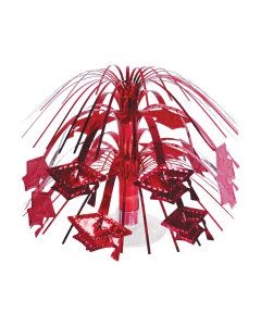 Grad Cap Mini Cascade Centerpiece Red
