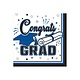 Congrats Grad Beverage Napkins Blue