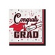 Congrats Grad Beverage Napkins Red