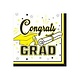 Congrats Grad Beverage Napkins Yellow