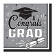 Congrats Grad Luncheon Napkins Black