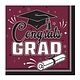 Congrats Grad Luncheon Napkins Burgundy
