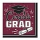 Congrats Grad Luncheon Napkins Burgundy