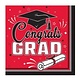 Congrats Grad Luncheon Napkins Red