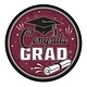 9" Congrats Grad Plates Burgundy