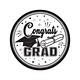 7" Congrats Grad Plates Black
