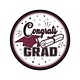 7" Congrats Grad Plates Burgundy