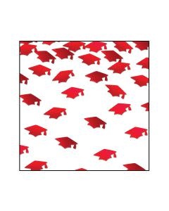 Red Grad Caps Confetti