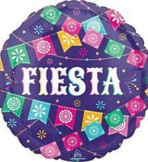 17" Fiesta Time Mylar Balloon
