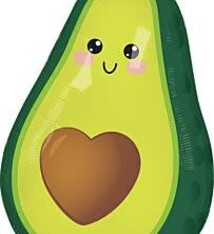 24" Food Friends Avocado Super Shape Mylar Balloon
