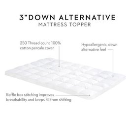 Isolus IS30KKDAFB Isolus 3" mattress topper King