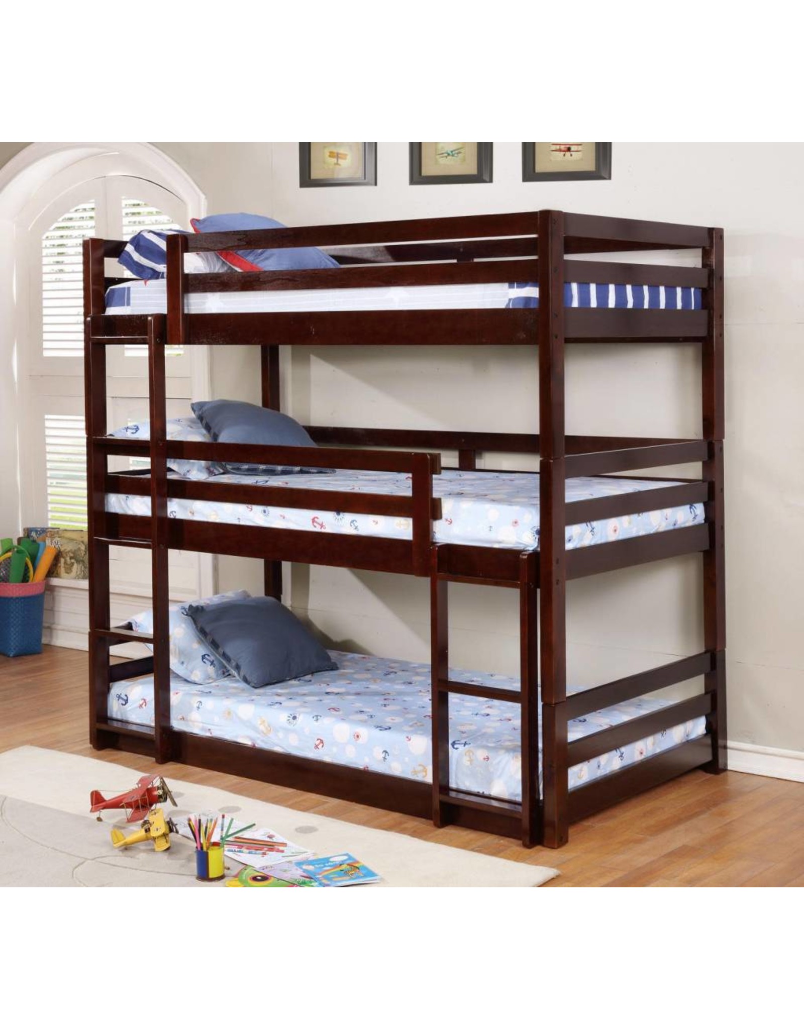 Issac 9069 Triple Decker Bunkbed