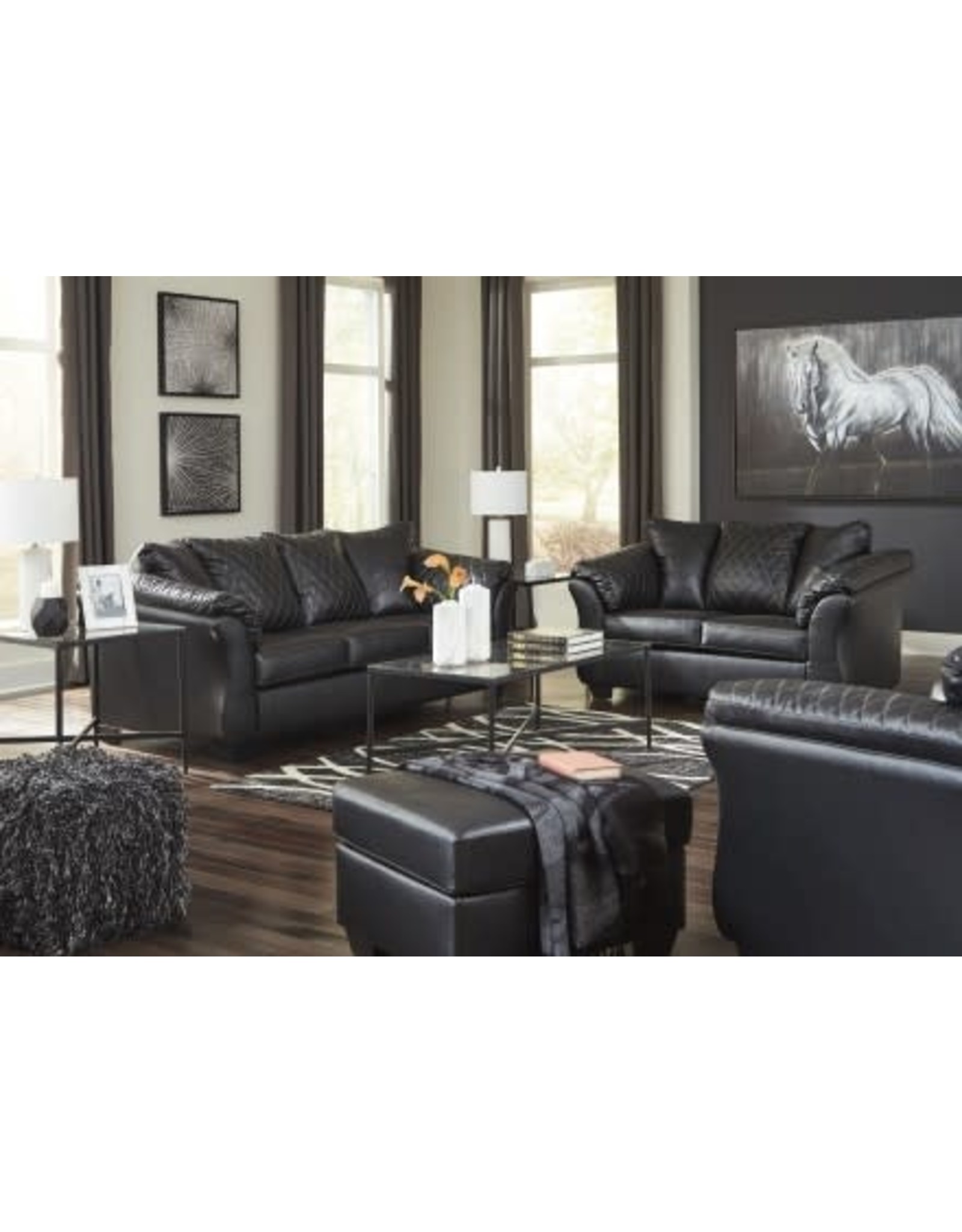 Betrillo 40502 Black Sofa/LS set