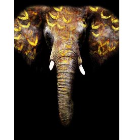 SF1228 Elephant Gold Trunk 60" x 40"