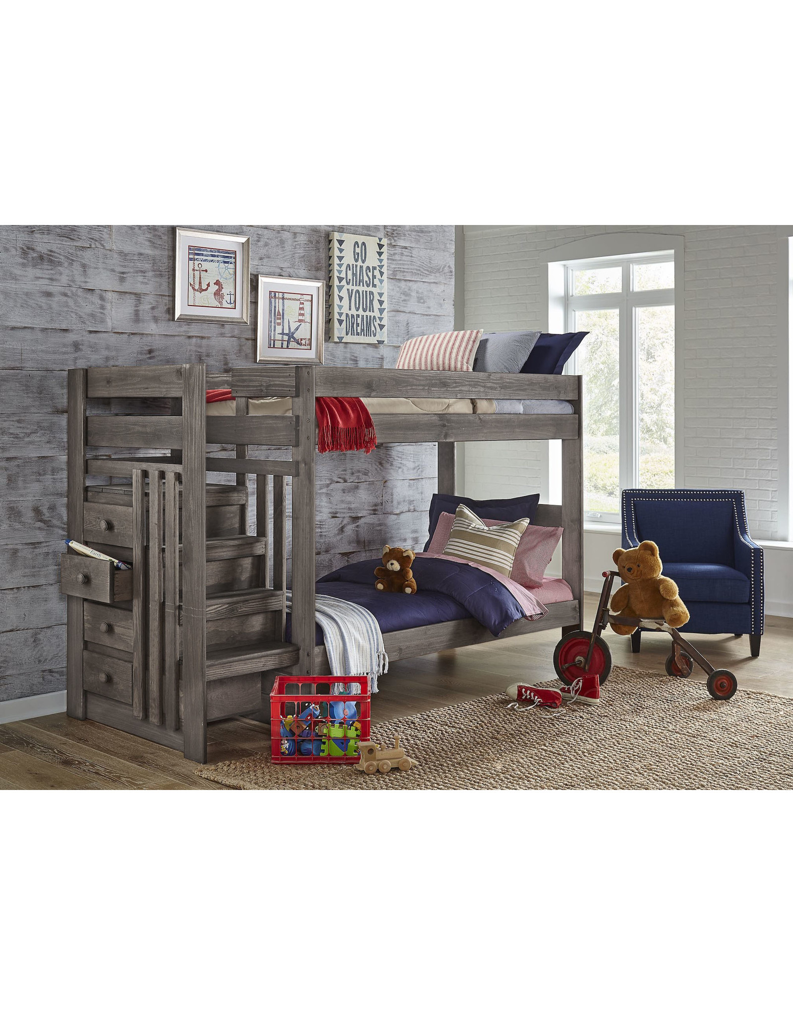 2989 Tall Twin/Twin Staircase Bunkbed