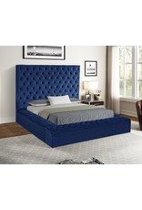 Jake JA8021 Blue Queen Bed W/Storage Footboard