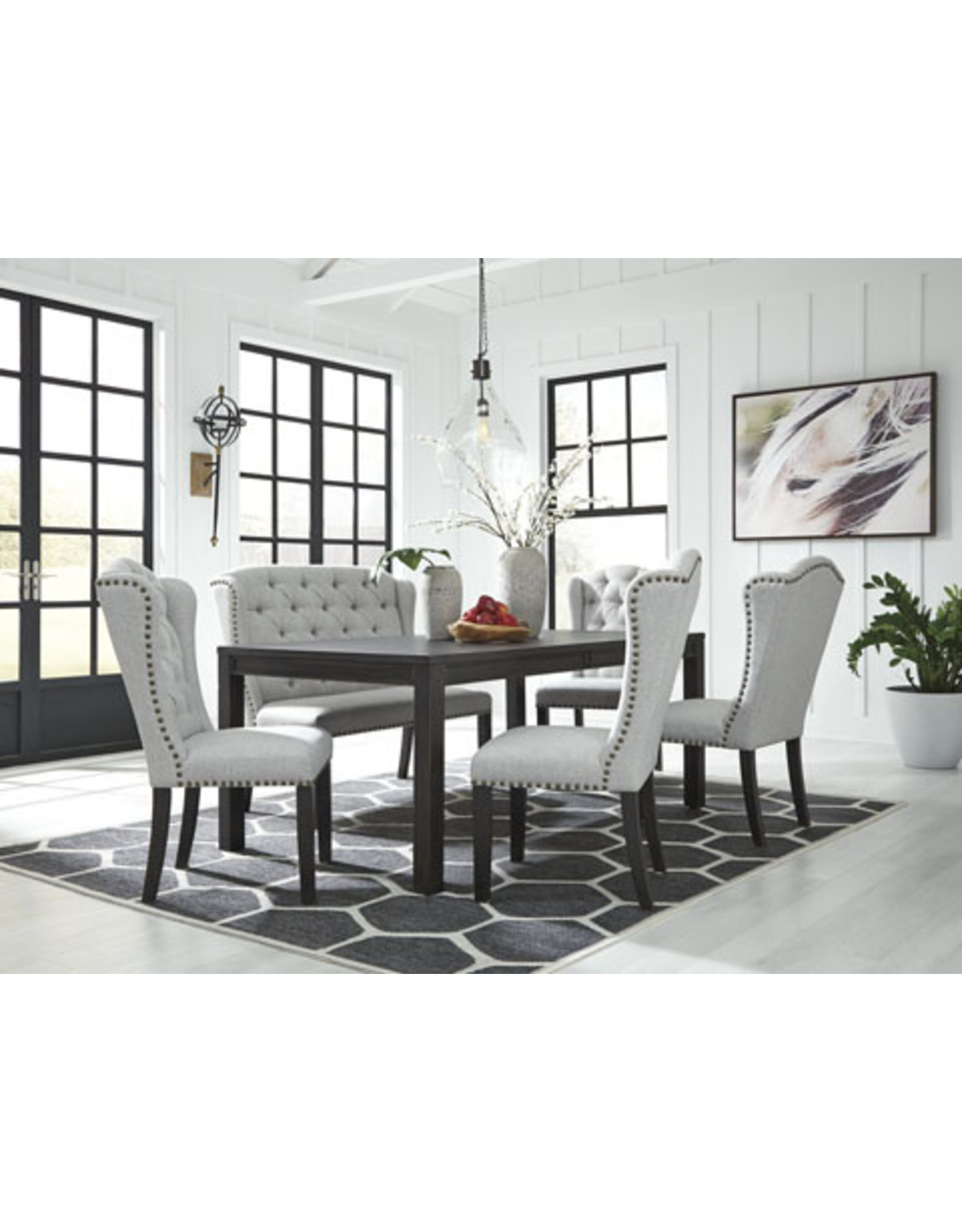 Jeanette D702 Table/4 Chairs & Bench