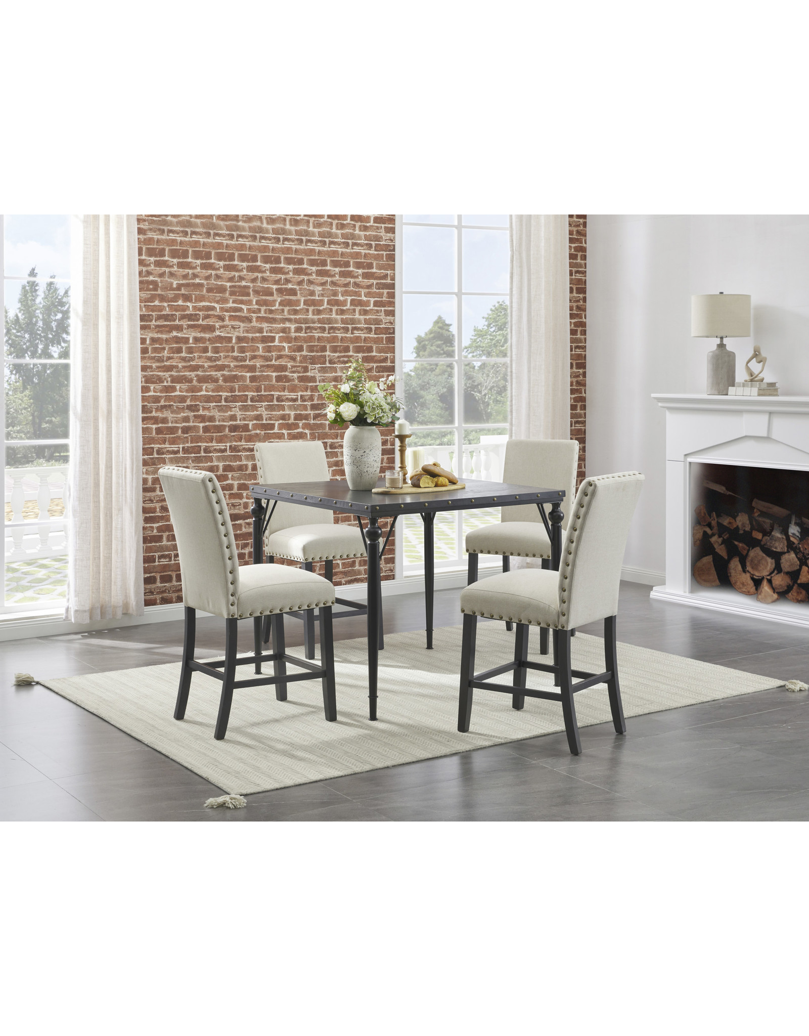 Kreabindale D428 Counter Table/ 4 Stools