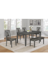 D209-6 Franklin Table & 4 chairs w/ Bench