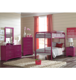 171-TT Twin/Twin Bunkbed Raspberry