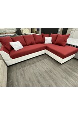 410 Sectional White Bicast