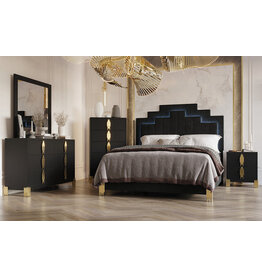 Adonis 873 Queen Bed, Dresser, Mirror