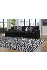 98103 Corduroy Sectional Black LAF 2Pc