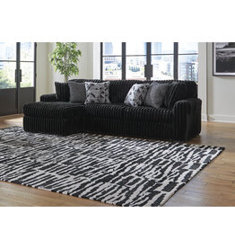98103 Corduroy Sectional Black LAF 2Pc