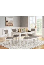 D423-325 Table & 4 chairs w/ bench