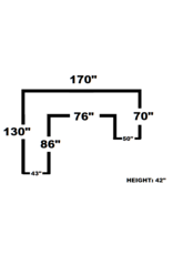 9900 Oversized 4pc Black Sectional