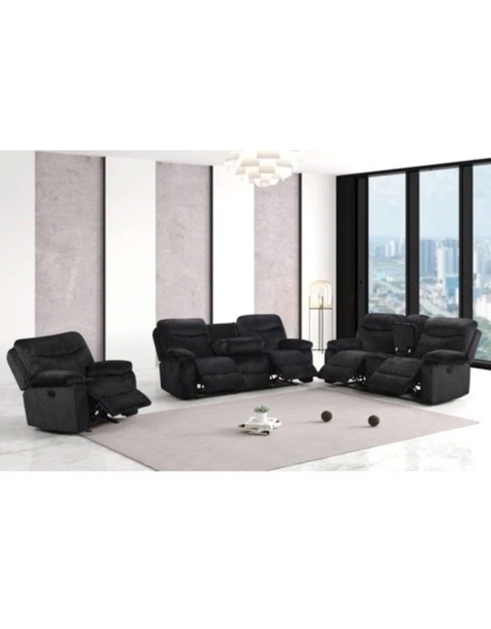 Bravo BRAVO - Black 3pc Reclining Set