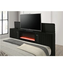 Villa Black Platform Bed - Queen