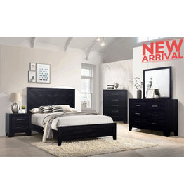 HH3500 Queen Bed-Dresser-Mirror-Chest-Ns BLACK