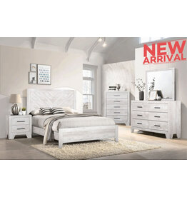 HH3520 Cream King Bed-Dresser-Mirror-Chest-Ns