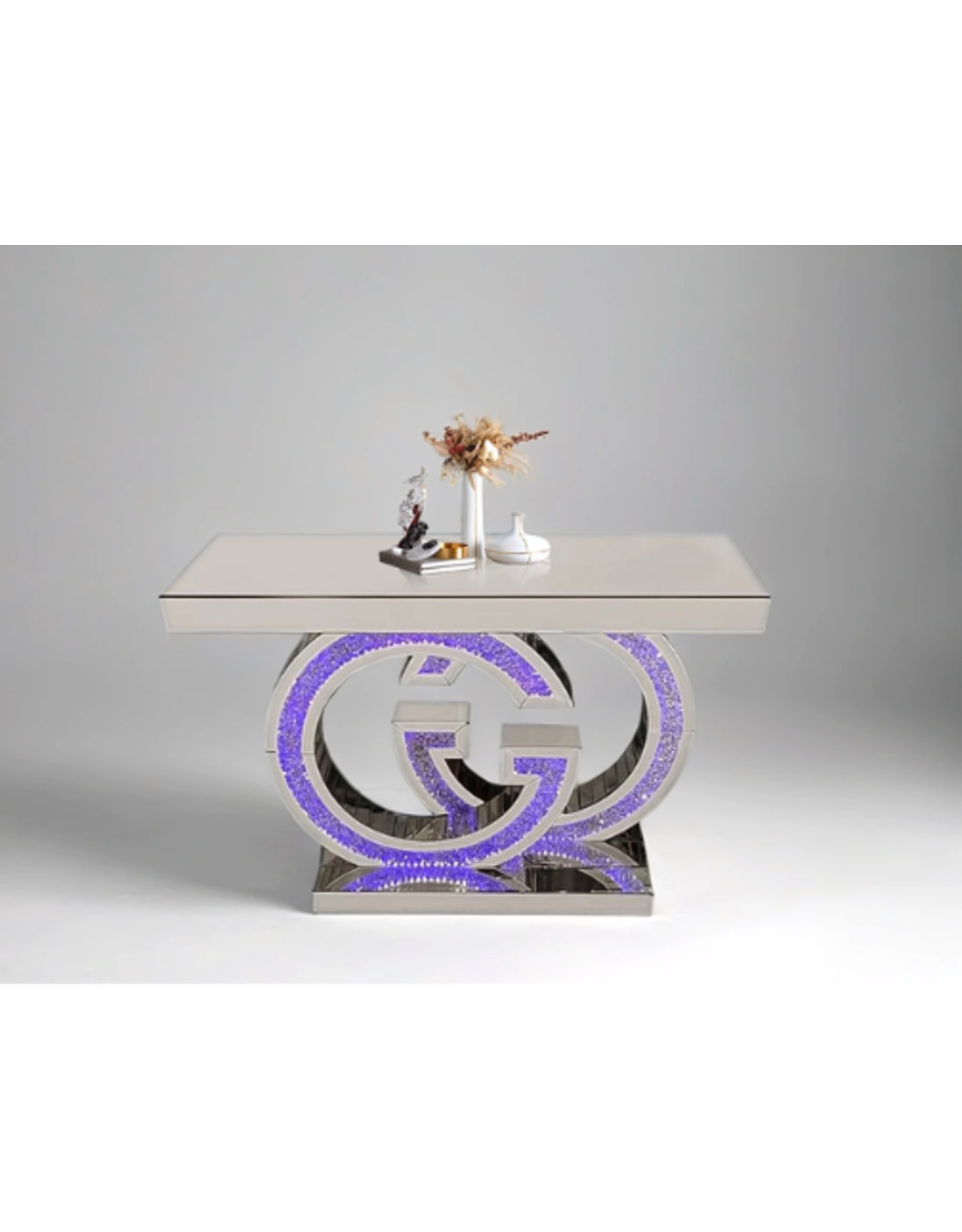 A23- Mirror Console Table w/LEDs