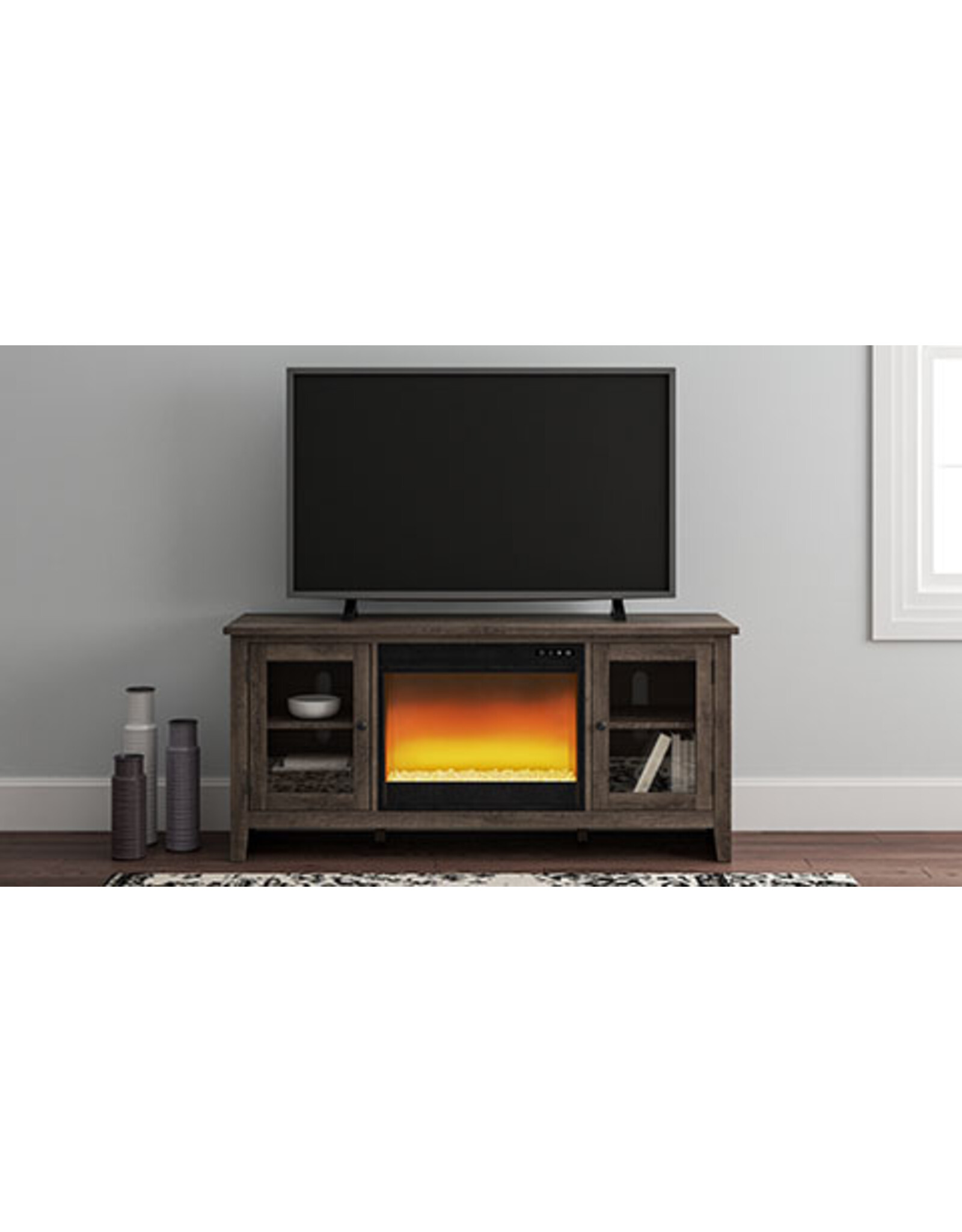W275-68 TV Stand w/Fireplace Insert