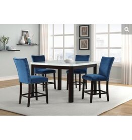 Sapphire 7pc Counter Table & 6 Stools - Blue