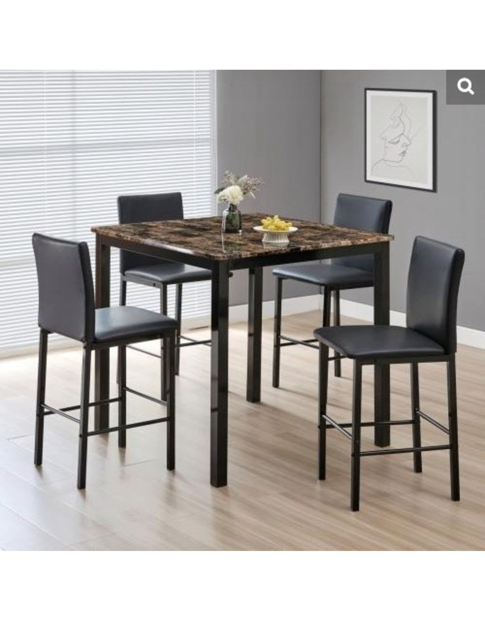 Cararra Brown Counter 5pc Set